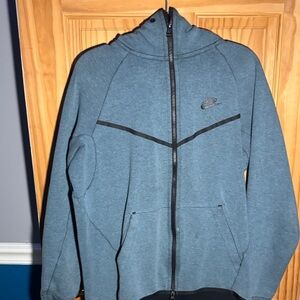 Nike Men's Teal and Black Full-Zip Jacket